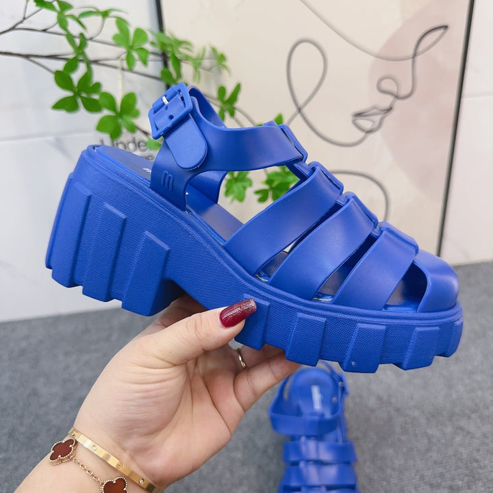Zebie | Damen Plateau-Sandalen – Geschlossene Zehenkappe, Stabil & Komfortabel