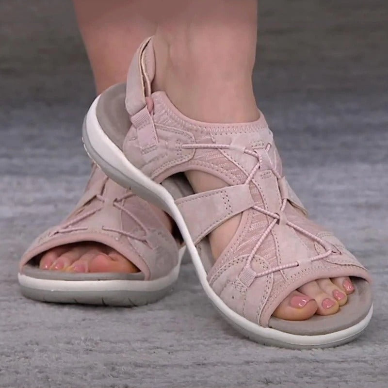 Runde Sandalen mit offenem Zehenbereich - Komfort - Stil - Für den Sommergebrauch