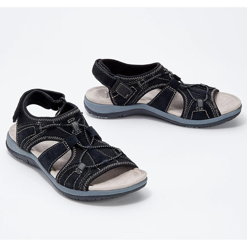 Runde Sandalen mit offenem Zehenbereich - Komfort - Stil - Für den Sommergebrauch