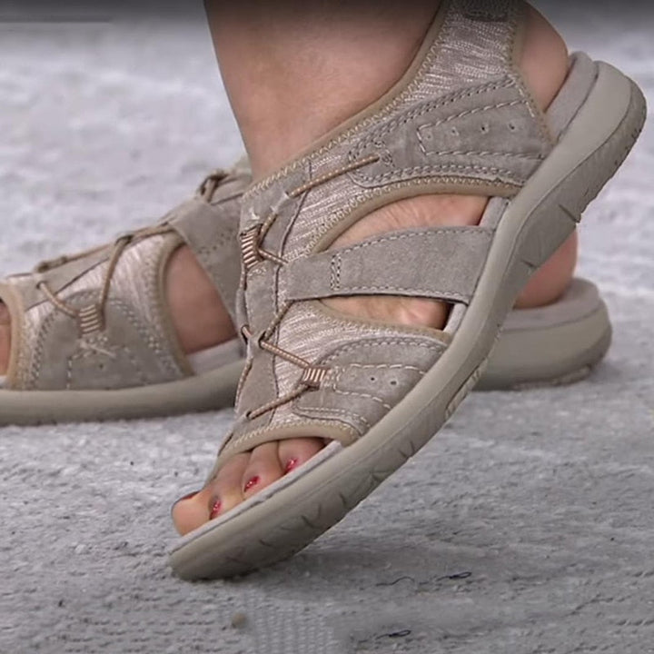 Runde Sandalen mit offenem Zehenbereich - Komfort - Stil - Für den Sommergebrauch