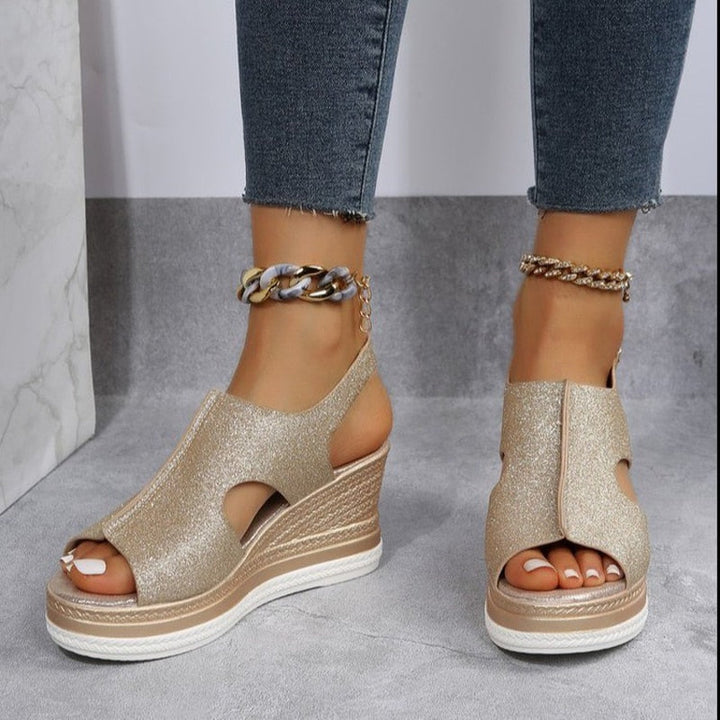 Damen - Elegante Sandalen mit Absatz - Bequemes Design für den Sommer - Modische Damenschuhe