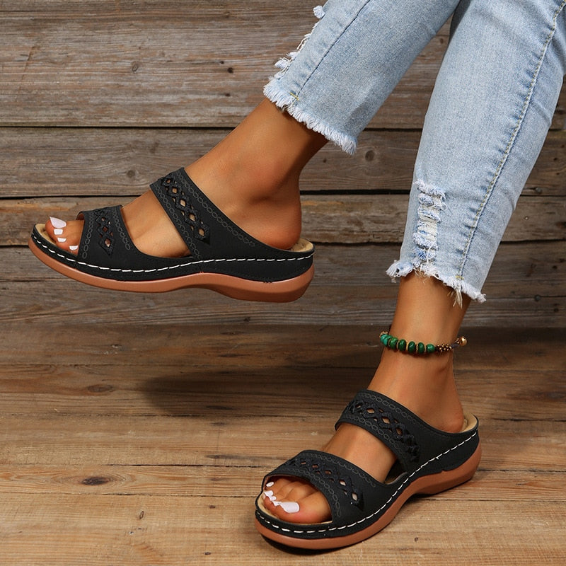 Damen Keilabsatz-Sandalen – Hoher Keil, Bequem & Sommerlich Stilvoll