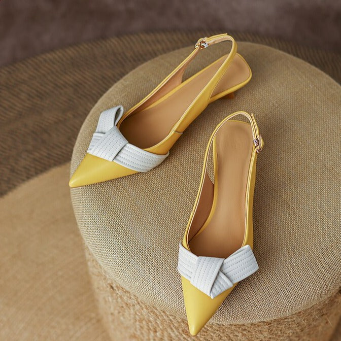 Damen Slingback-Pumps – Spitze Zehe, Schlank & Bürotauglich