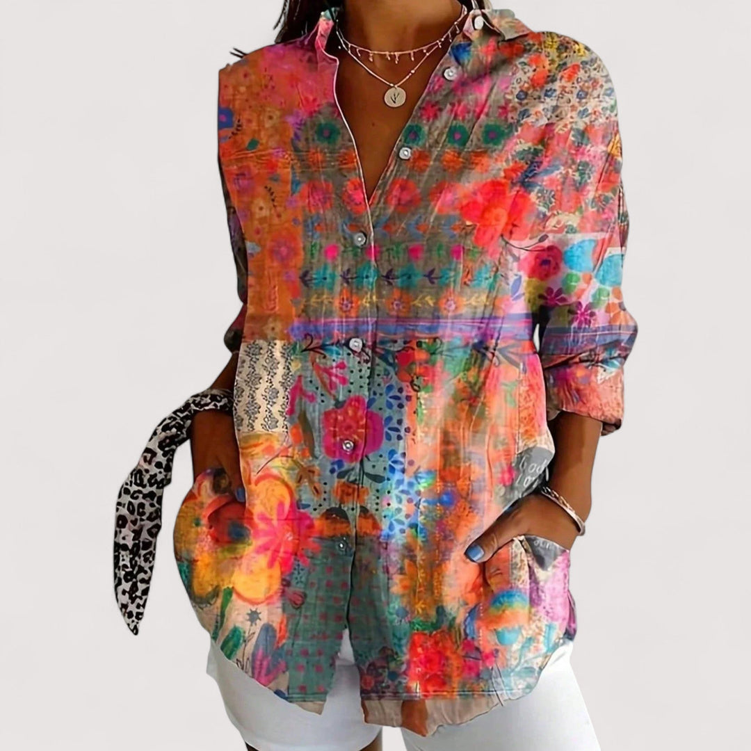 Annika™ | Bunte Bluse mit Print