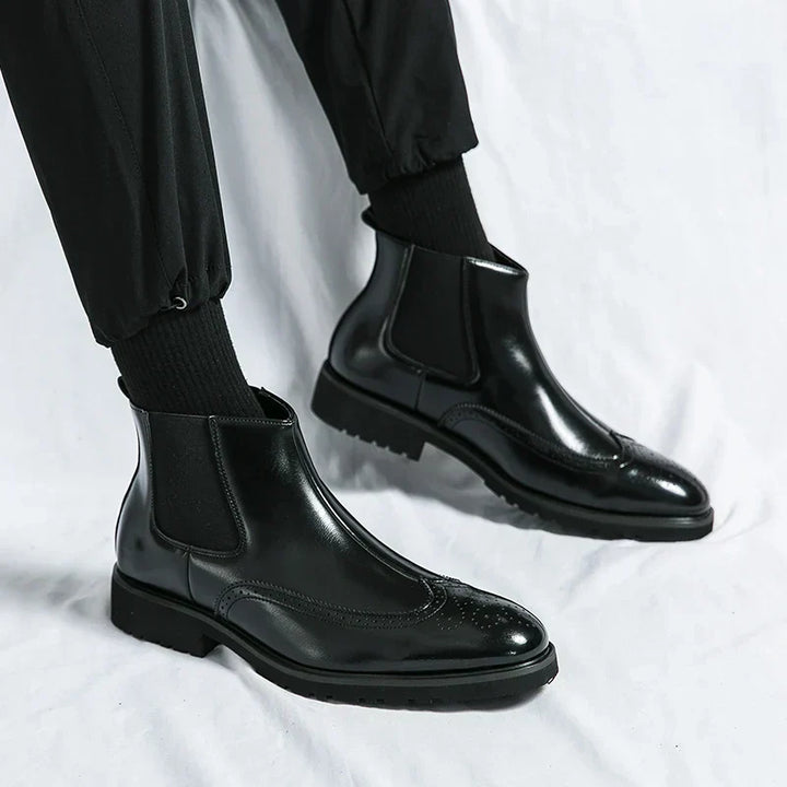 Dwight | Leder Chelsea-Stiefel