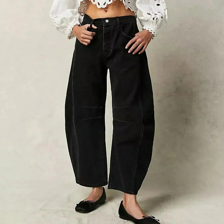 Leonie | Damen Locker geschnittene High-Waist Freizeitjeans