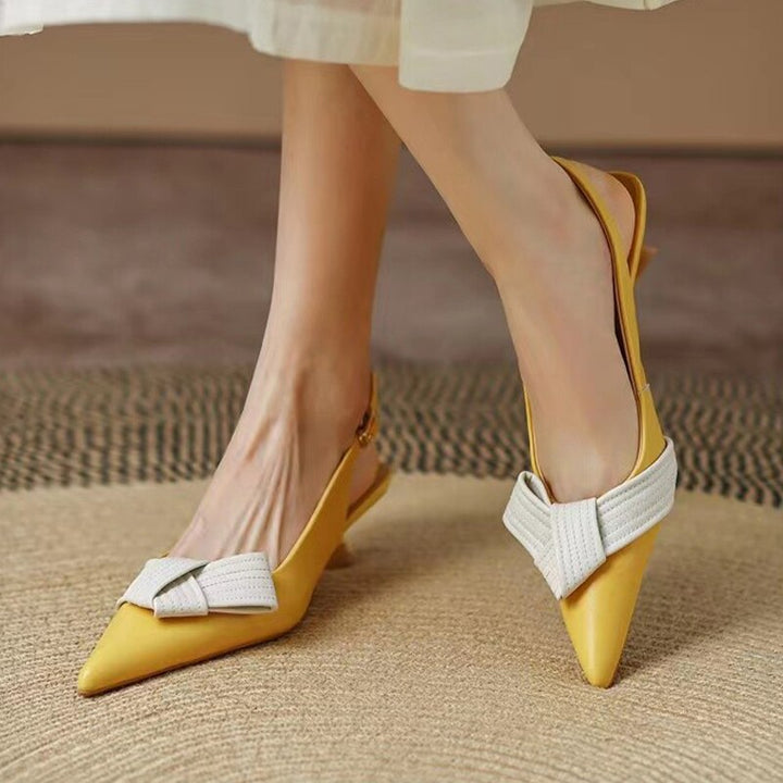 Damen Slingback-Pumps – Spitze Zehe, Schlank & Bürotauglich