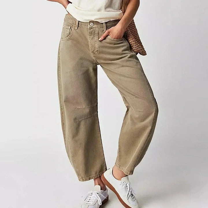 Leonie | Damen Locker geschnittene High-Waist Freizeitjeans