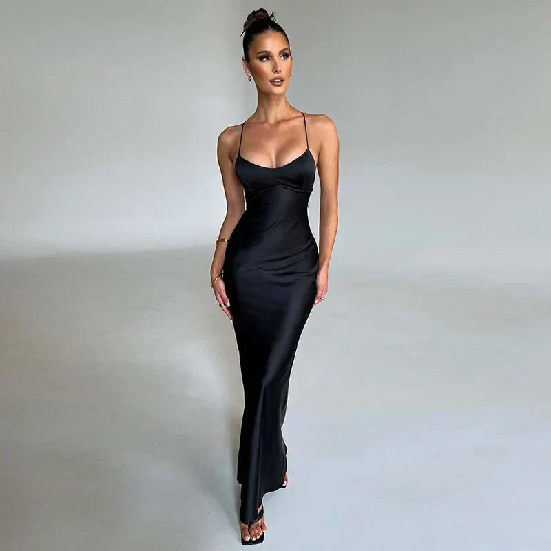 Damen Maxi-Kleid mit Seitenschlitz – Leicht, Fliessend & Festlich Elegant