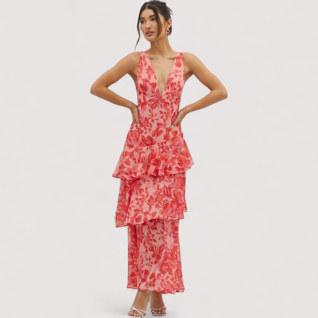 Graziella™ | Midi-Kleid mit Blumenmuster