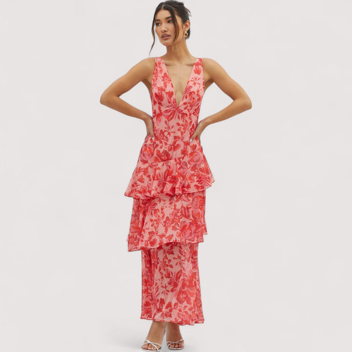 Graziella™ | Midi-Kleid mit Blumenmuster