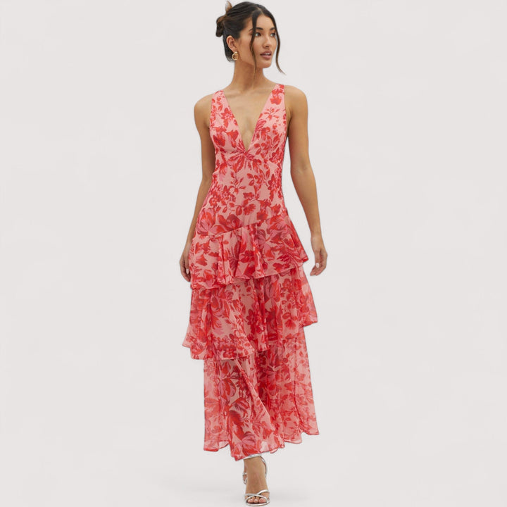 Graziella™ | Midi-Kleid mit Blumenmuster