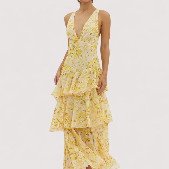 Graziella™ | Midi-Kleid mit Blumenmuster