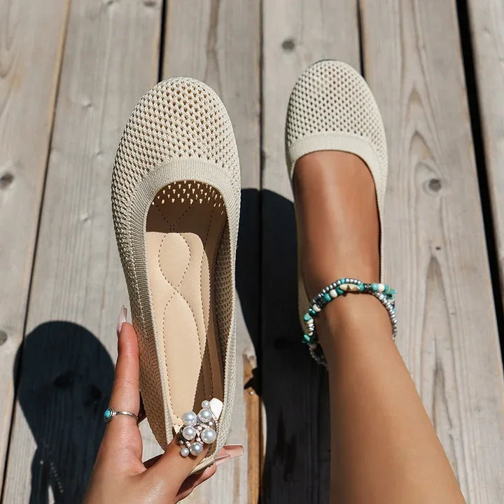 Valerie | Damen Ballerina-Sandalen – Atmungsaktiv, Weiche Sohle & Stilvoll