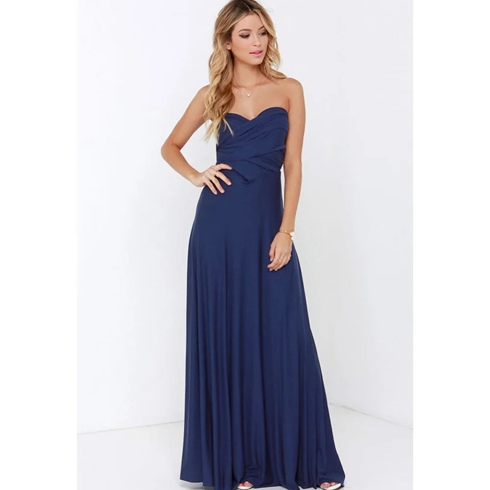 Damen Halterneck Maxikleid | Drapiertes Design, High-Slit, Fliessende Silhouette & Eleganter Abendlook
