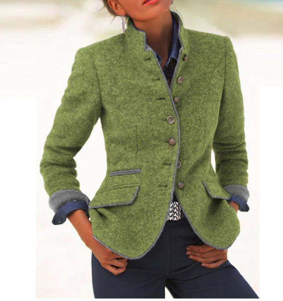 Valerie™ | Elegante Strickjacke mit hohem Kragen