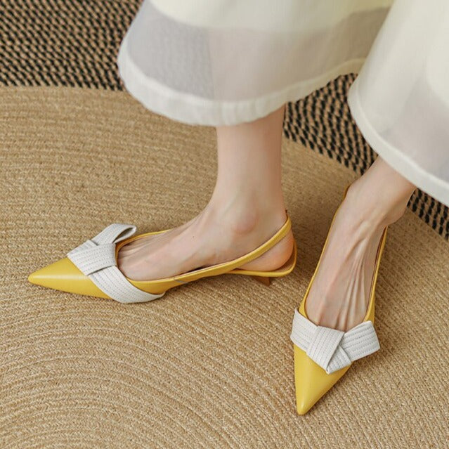 Damen Slingback-Pumps – Spitze Zehe, Schlank & Bürotauglich