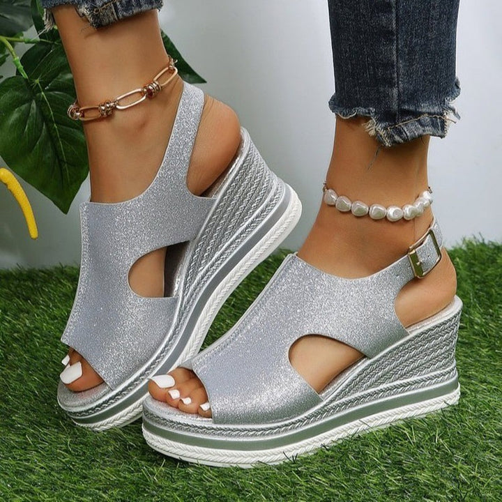 Damen - Elegante Sandalen mit Absatz - Bequemes Design für den Sommer - Modische Damenschuhe