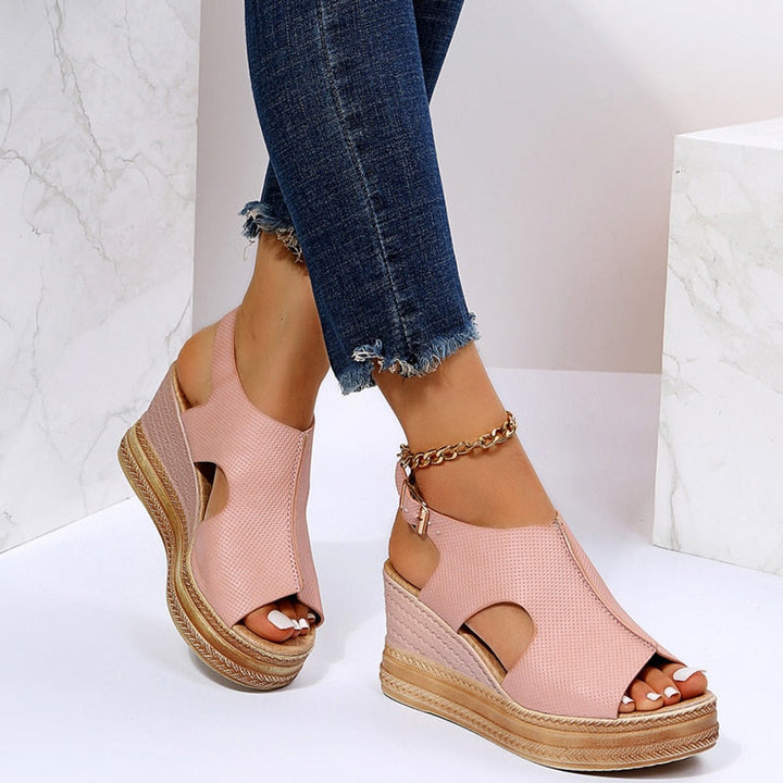 Damen - Elegante Sandalen mit Absatz - Bequemes Design für den Sommer - Modische Damenschuhe