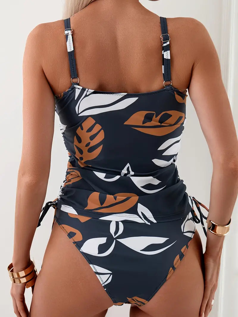Damen Badeanzug | Einteiliges Design, Raff-Detail, Seitenbindung & Moderner Beach-Look