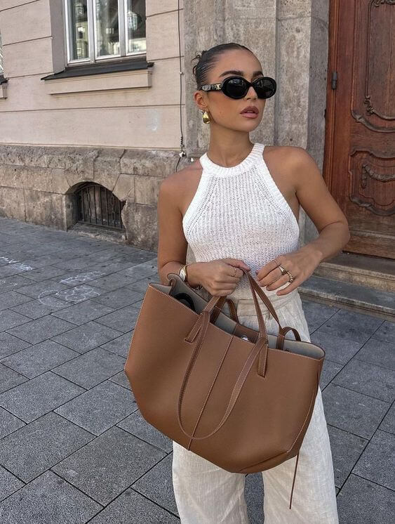 Damen Vintage Tote Bag – Geräumig, Zeitlos & Vielseitig