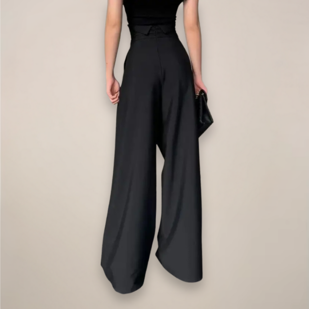 Elfriede | Damen Hochtaillierte Weite Hose