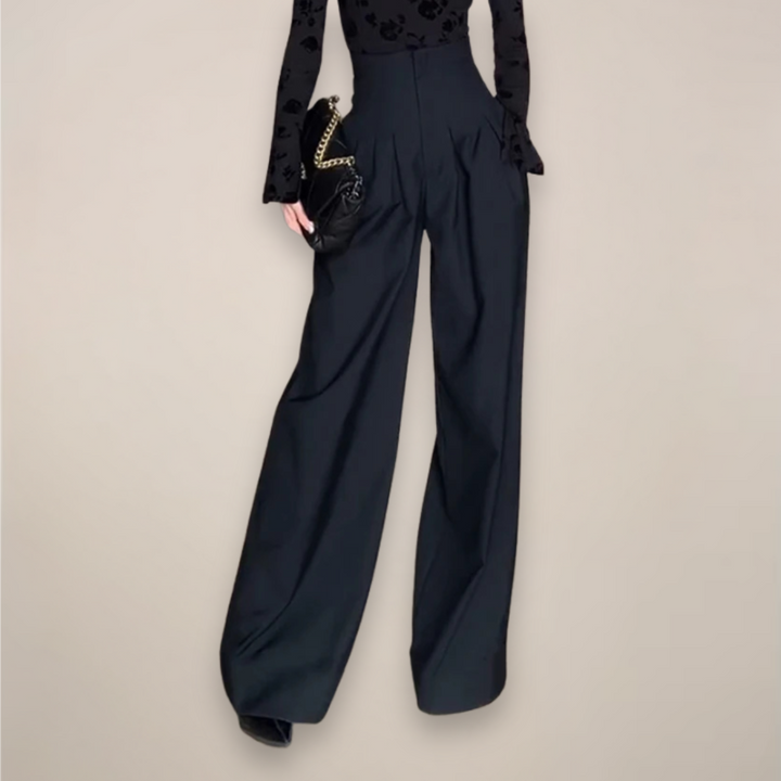 Elfriede | Damen Hochtaillierte Weite Hose