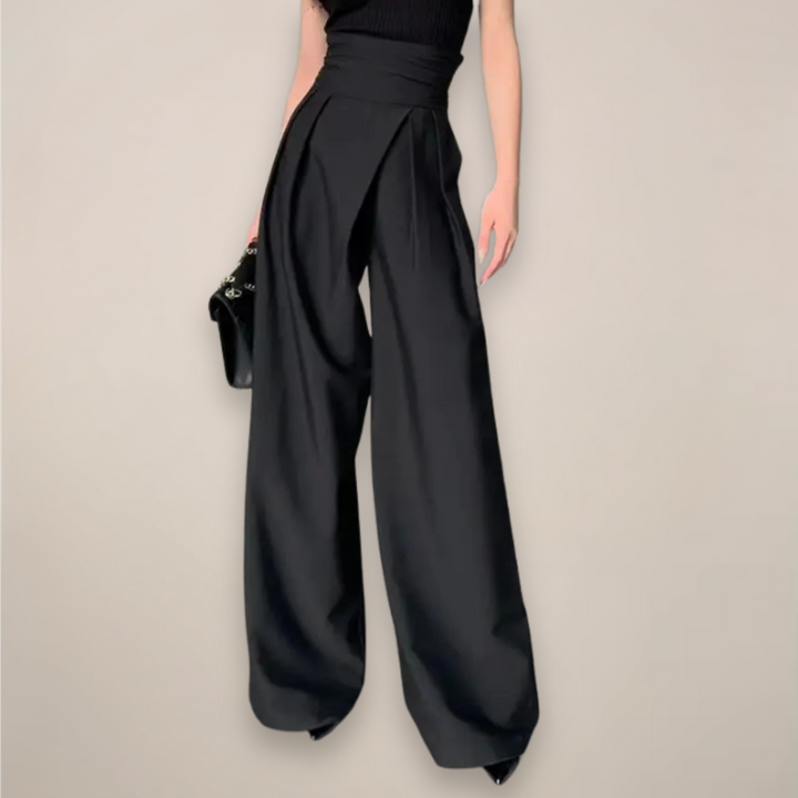 Elfriede | Damen Hochtaillierte Weite Hose