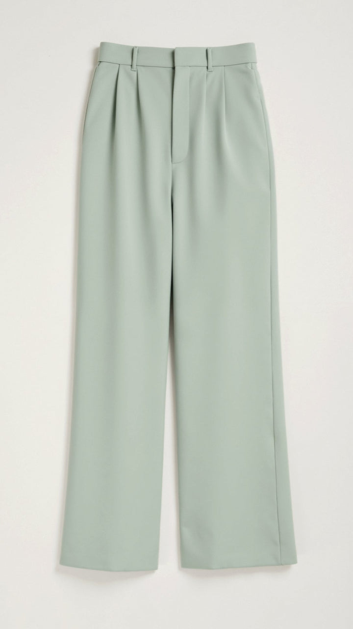 Sabina | Damen Weitbeinige Hose mit Hoher Taille