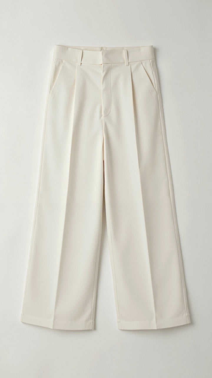 Natascha | Damen Frühjahrs Hochtaillierte Weite Hose