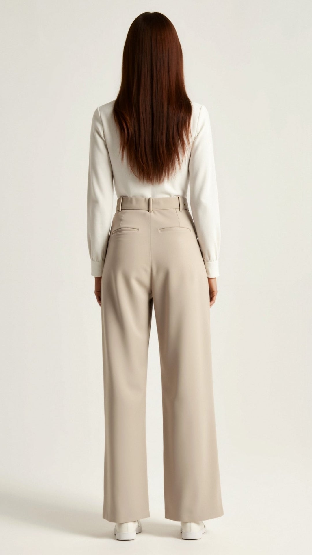 Sabina | Damen Weitbeinige Hose mit Hoher Taille