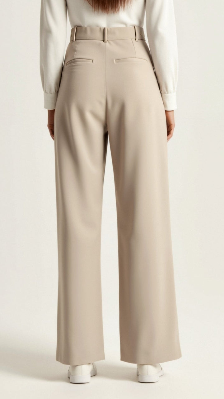 Sabina | Damen Weitbeinige Hose mit Hoher Taille
