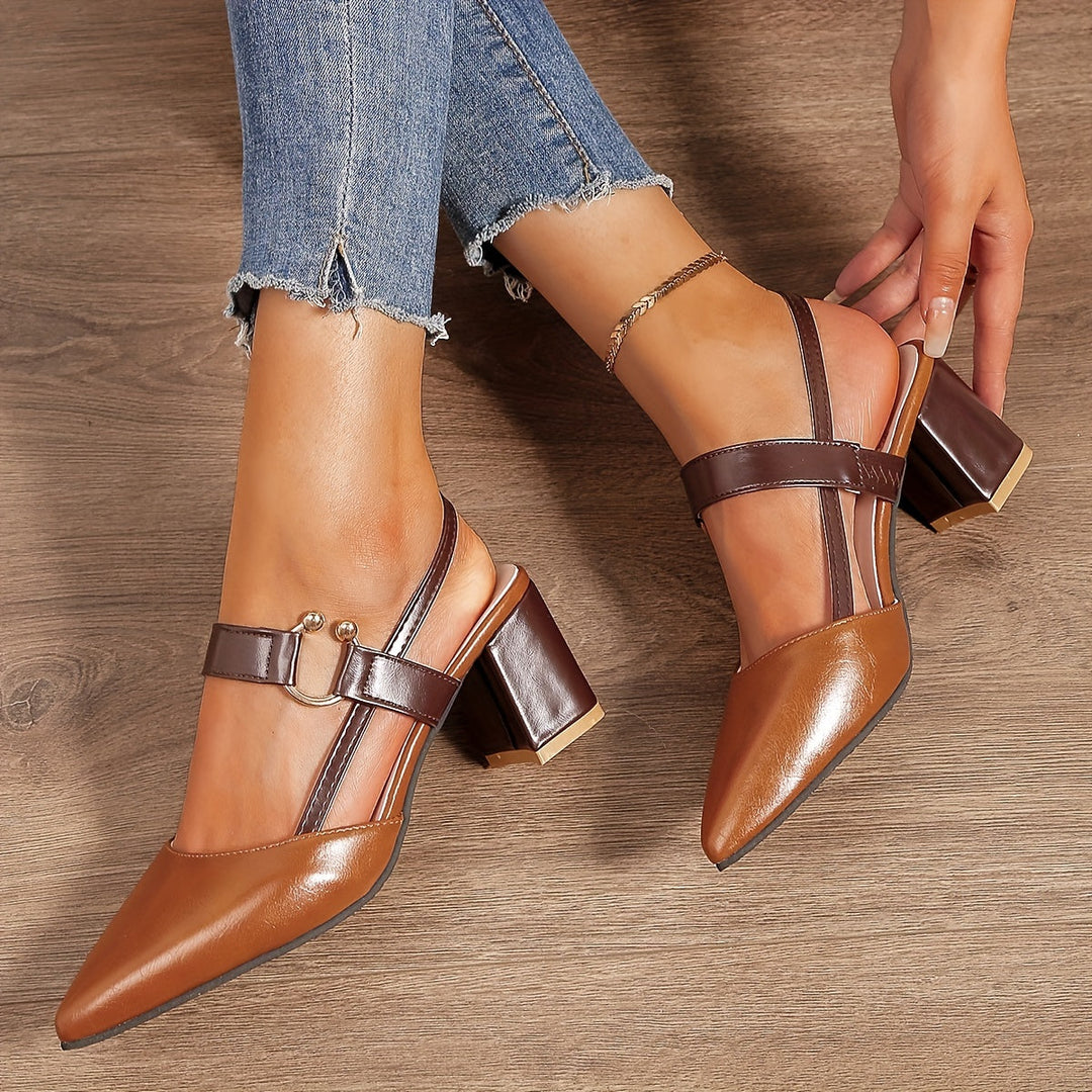 Emma | Damen High Heels – 10 cm, Leder & Elegant