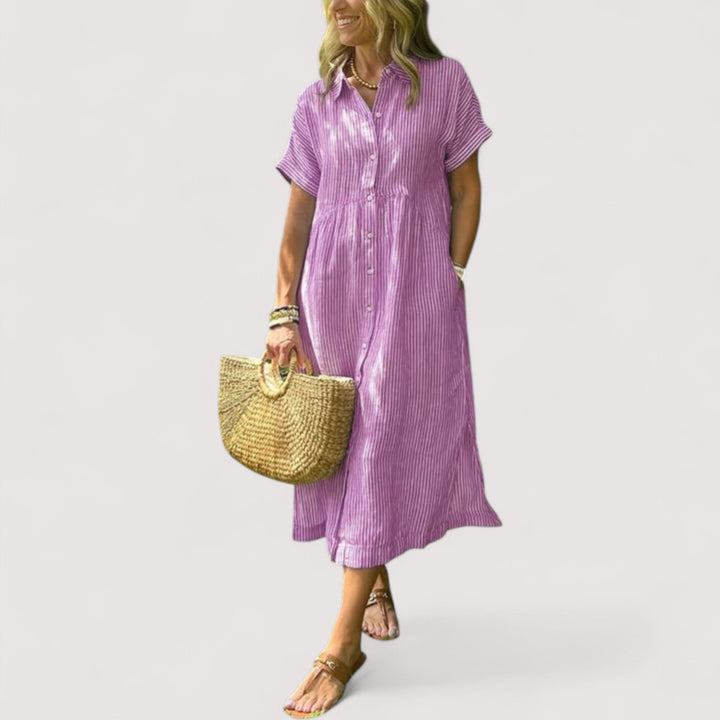Rea™ | Gestreiftes Hemdblusenkleid