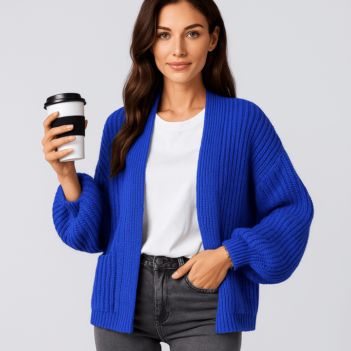 Damen Cardigan – Lange Ärmel, Praktische Taschen & Alltagskomfort