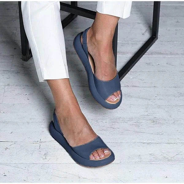 Damen - Bequeme Peeptoe-Sandalen - Komfortabel und stilvoll - Ideal für den Sommer