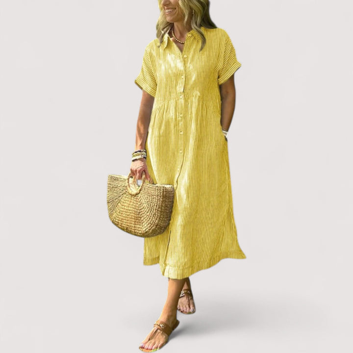 Rea™ | Gestreiftes Hemdblusenkleid
