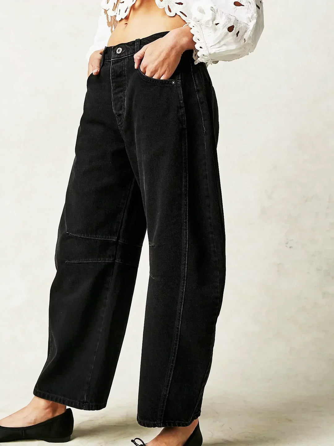 Lena | Damen Locker geschnittene Jeans mit Leopardenmuster
