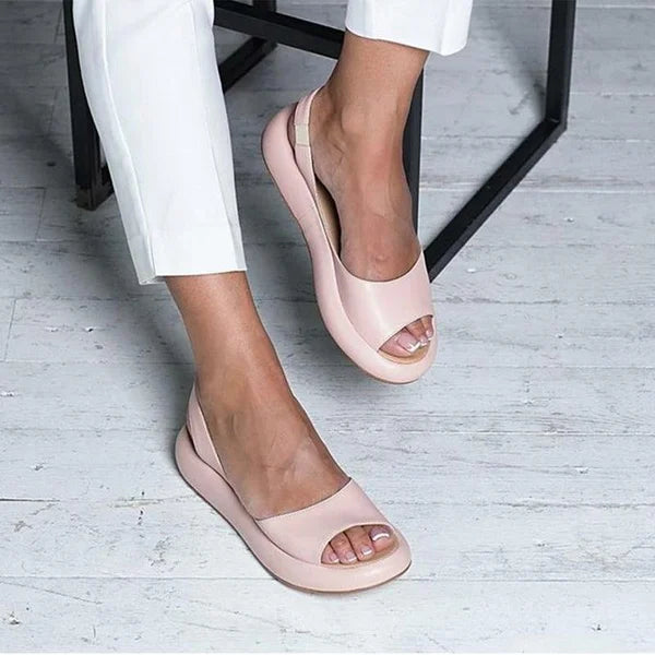 Damen - Bequeme Peeptoe-Sandalen - Komfortabel und stilvoll - Ideal für den Sommer