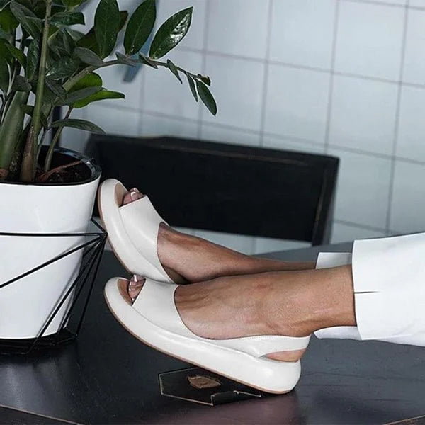 Damen - Bequeme Peeptoe-Sandalen - Komfortabel und stilvoll - Ideal für den Sommer