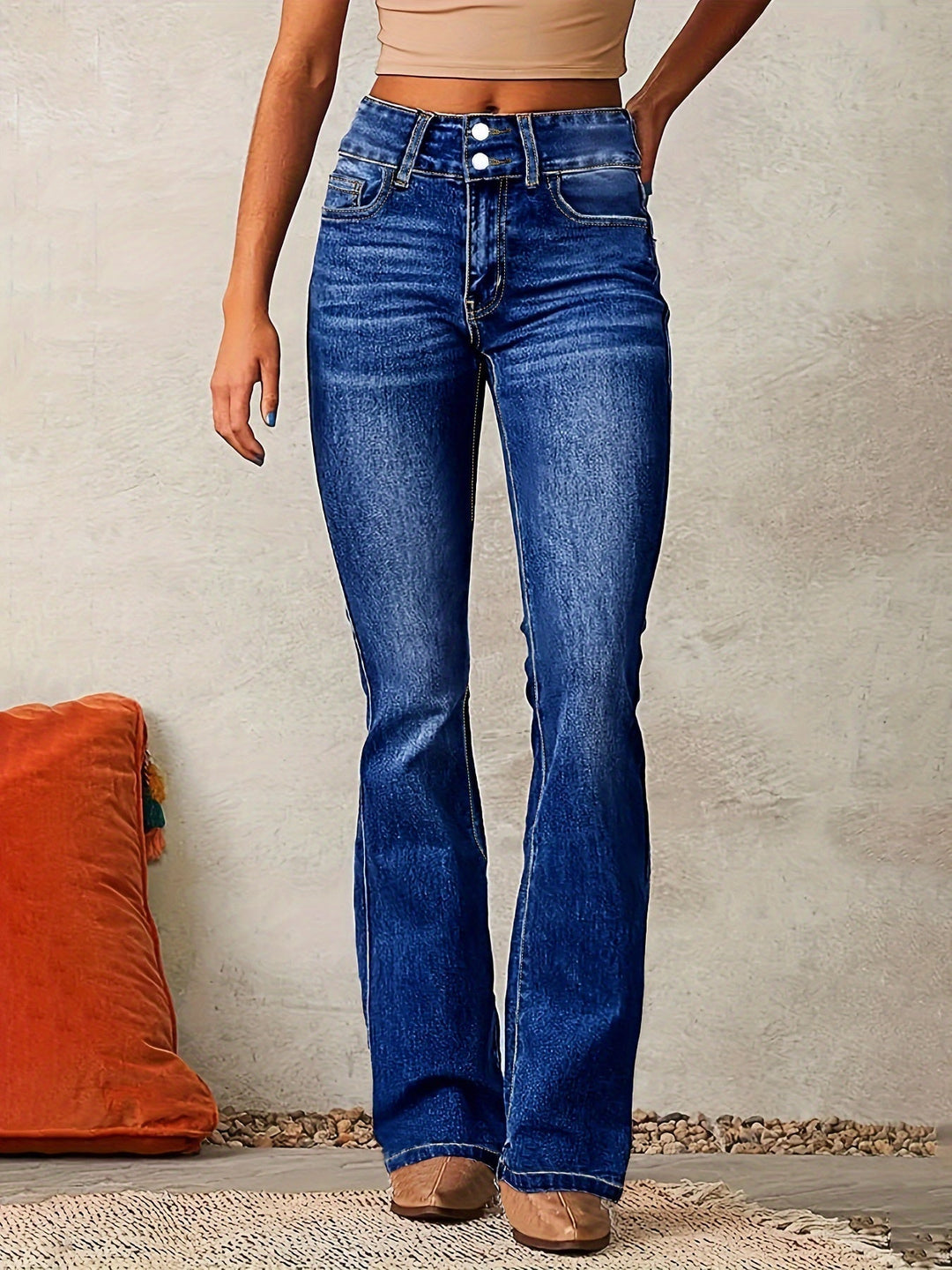 Lydia | Damen High-Waist Schlagjeans