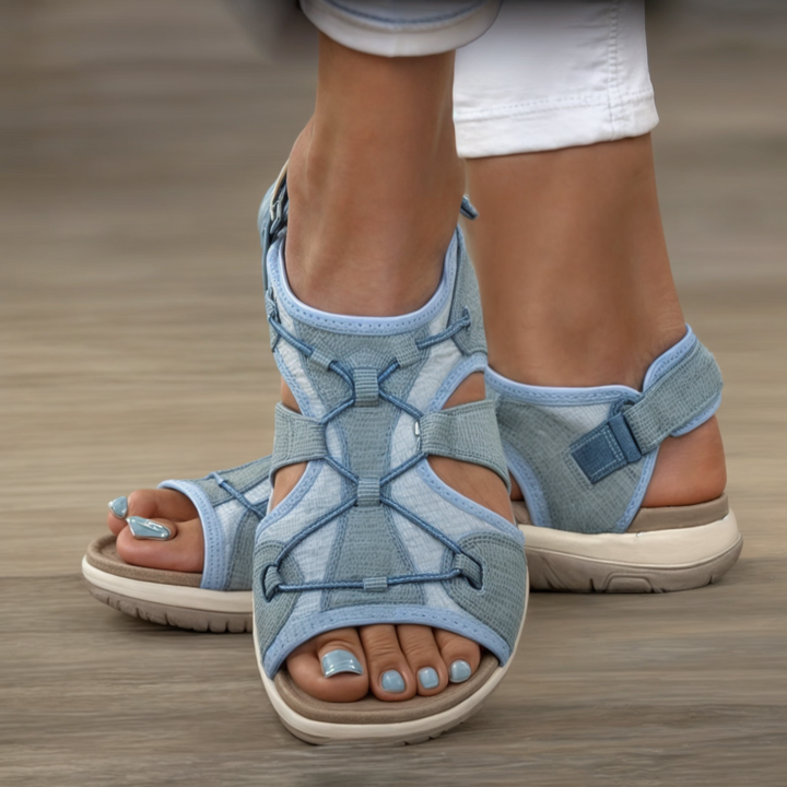 Runde Sandalen mit offenem Zehenbereich - Komfort - Stil - Für den Sommergebrauch