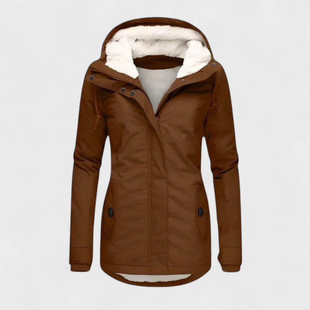 Alizette – Warme & Wasserdichte Damenjacke mit Kapuze
