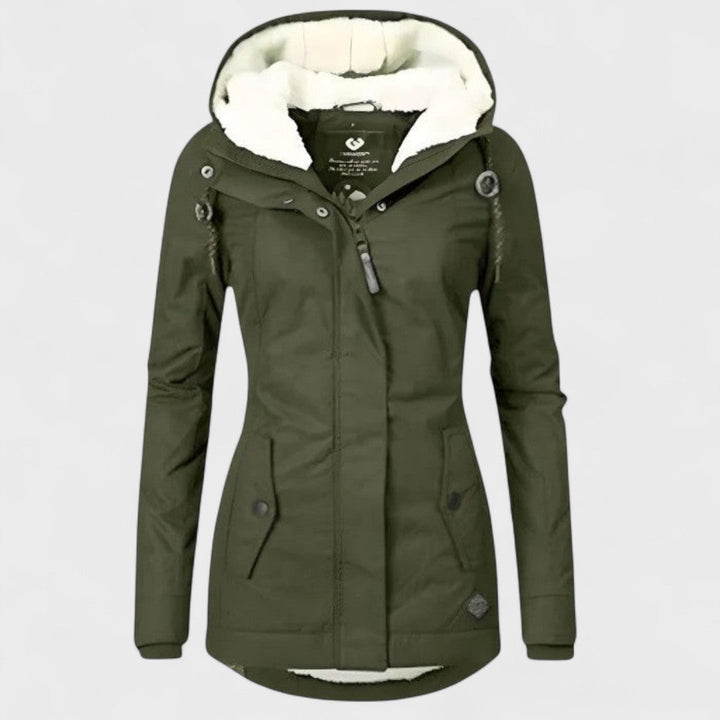 Alizette – Warme & Wasserdichte Damenjacke mit Kapuze