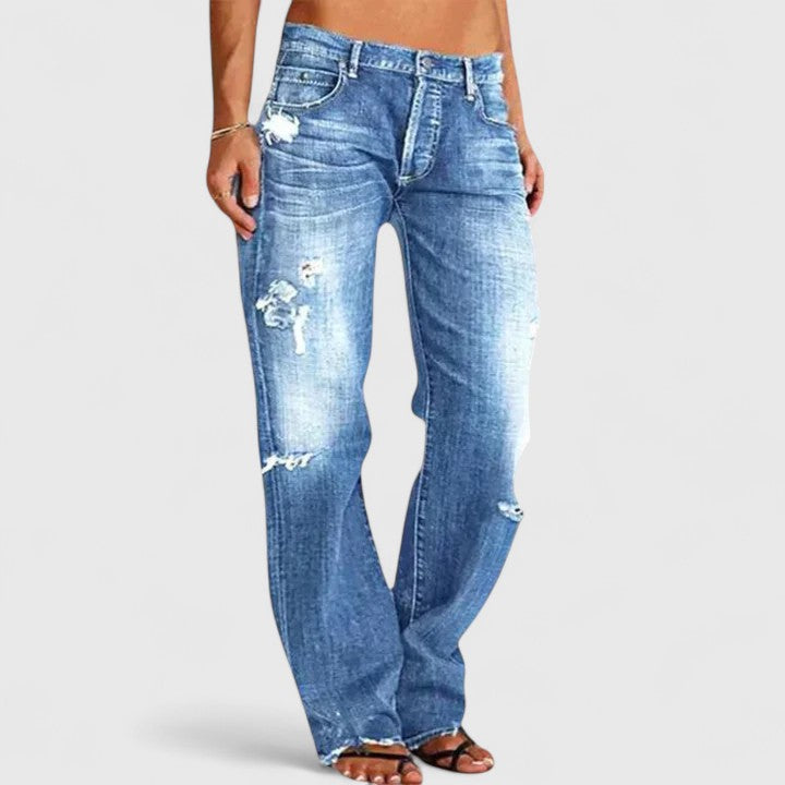 Theresa | Damen Vintage-Jeans mit Lockerer Passform und Waschung