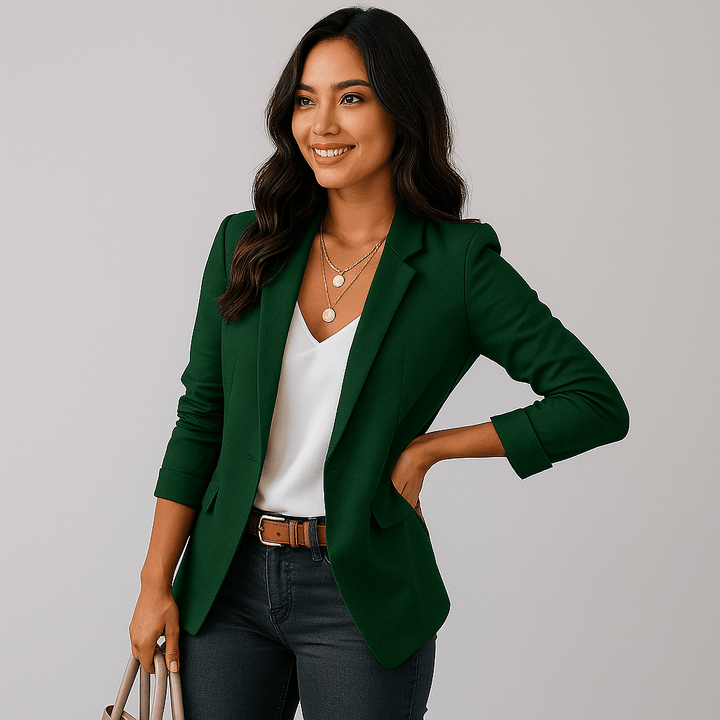 Damen Langer Strick-Cardigan – Herzdetail, Bequem & Feminin