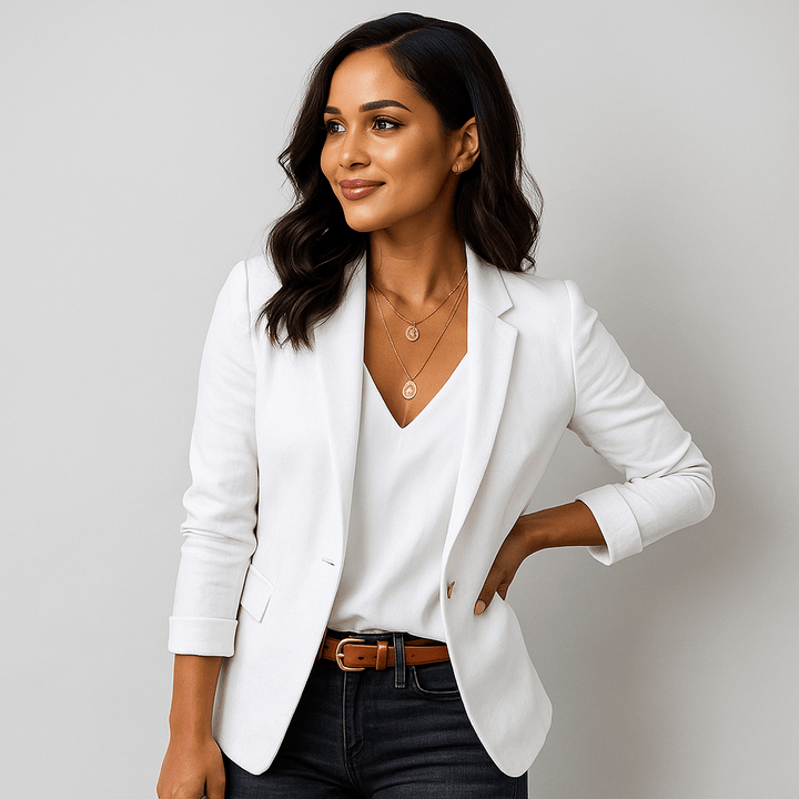 Damen Langer Strick-Cardigan – Herzdetail, Bequem & Feminin