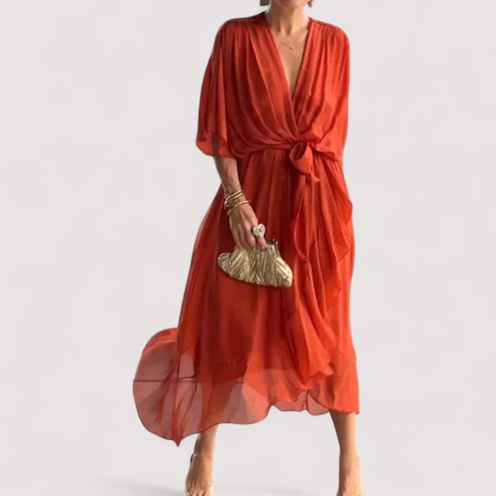 Ylva™ | Kleid aus Seidenmusselin