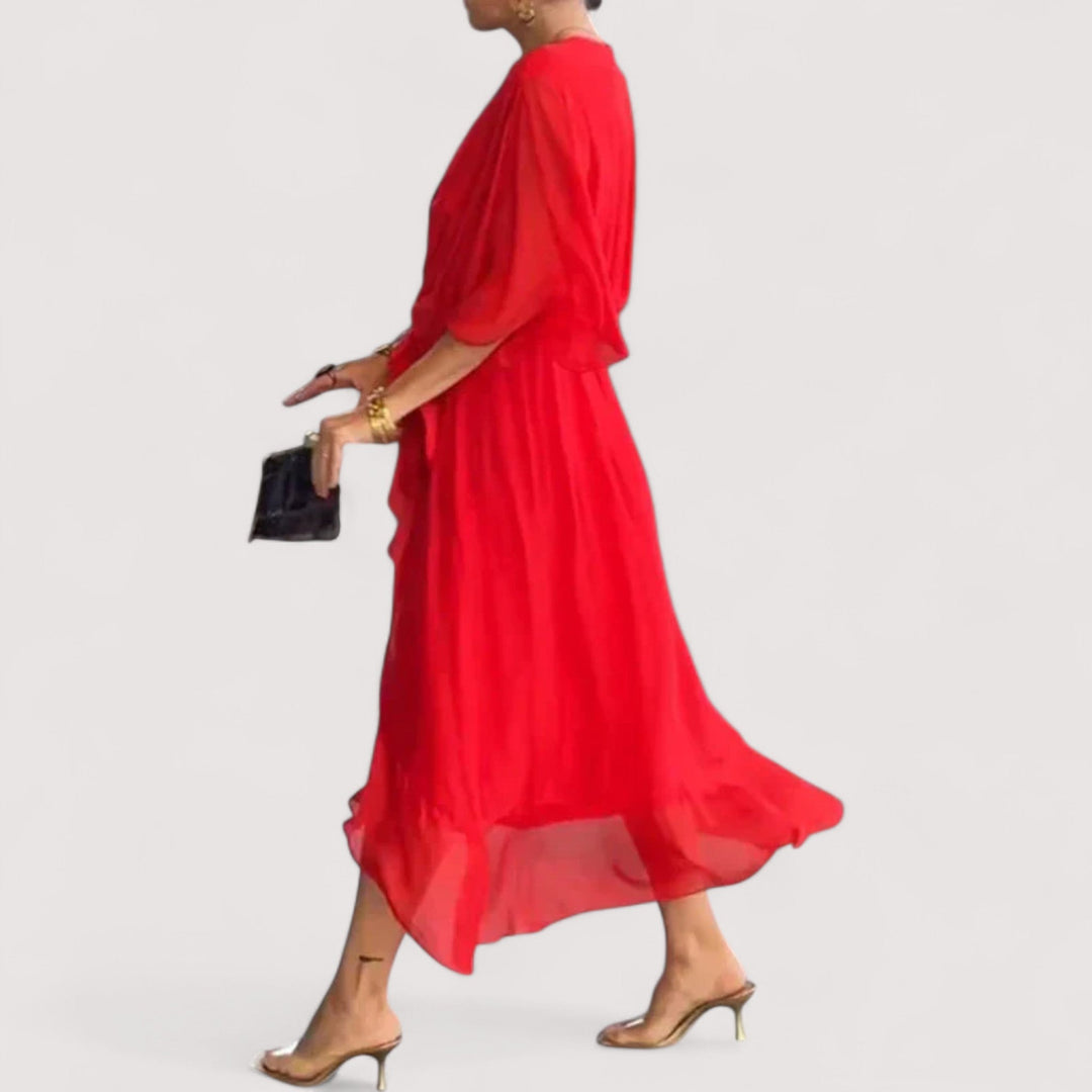 Ylva™ | Kleid aus Seidenmusselin