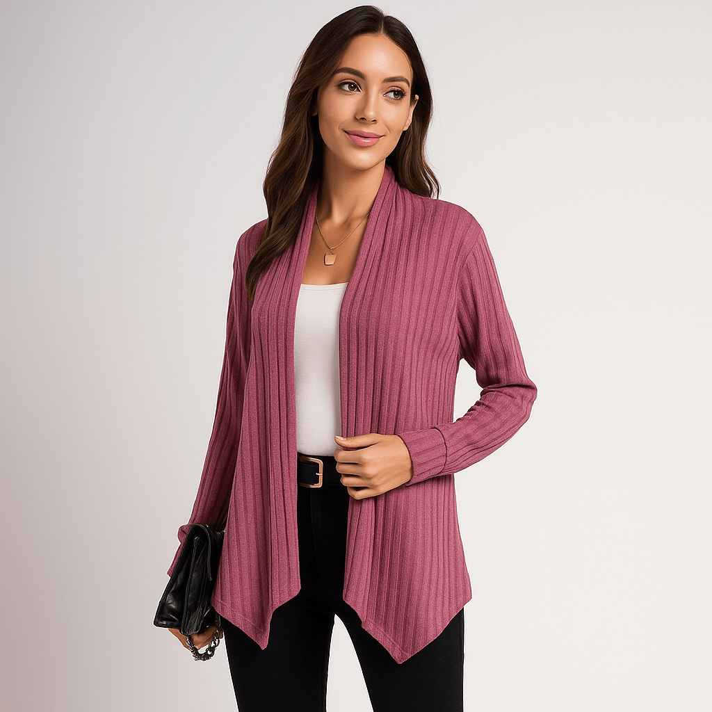 Damen Strickjacke – Offener Schnitt, Atmungsaktiv & Vielseitig